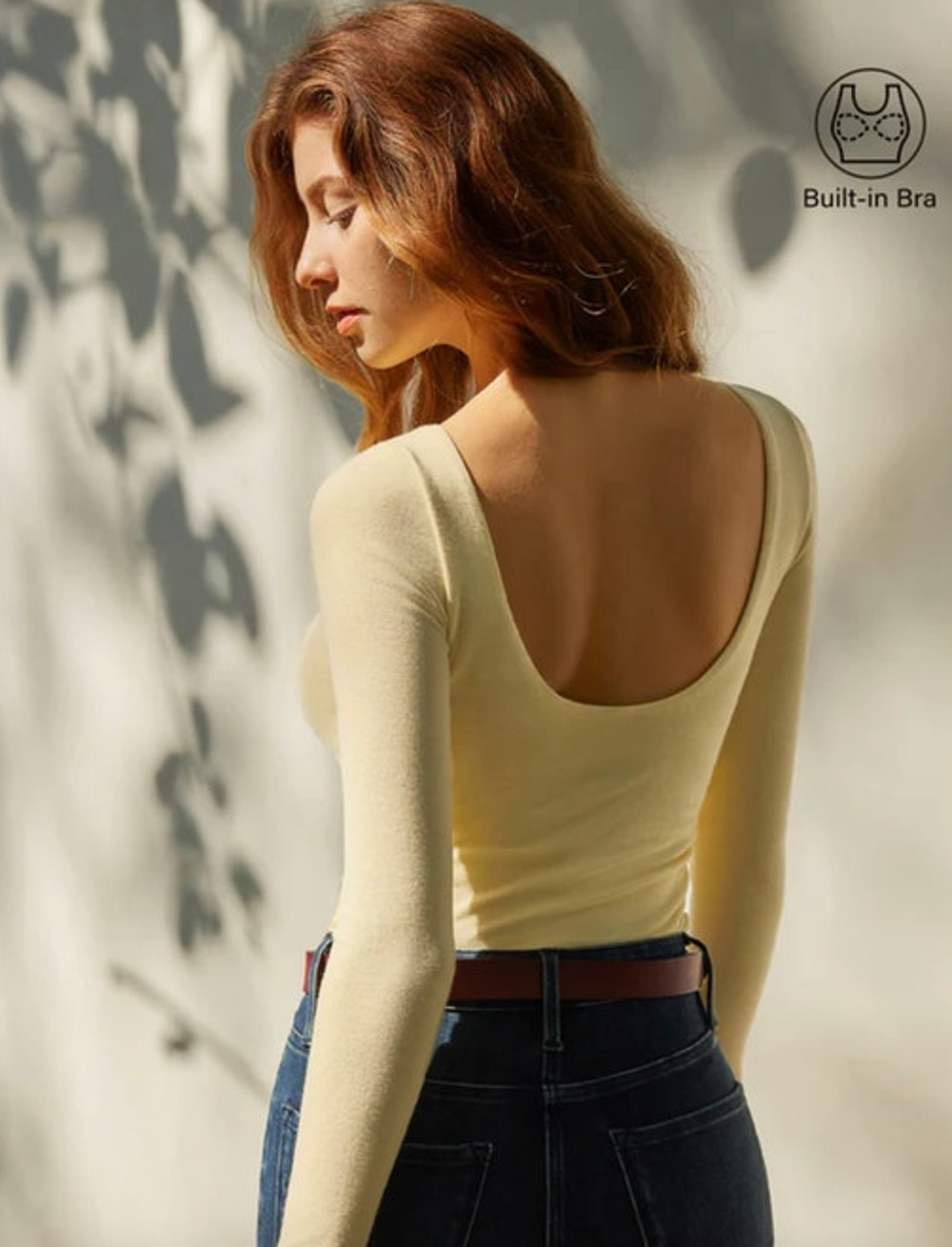 OGL Top Size XL NEW Butter Yellow Open-Back Bandless Brami Top Light Warm